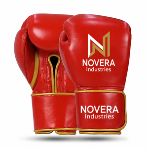 Gants de boxe en cuir de vachette personnalisés pour entraînement sur sac de frappe, kickboxing, sparring, avec large sangle de poignet, gants de sport professionnels - Product Image 1