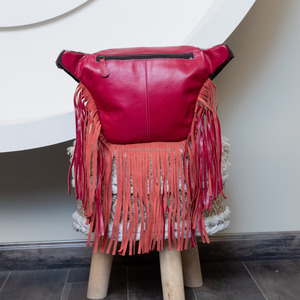 Riñonera de cuero genuino para mujer, riñonera de cuero genuino con herramientas a mano, riñonera de piel de vaca Floral Rosa occidental, cinturón de bolsillo para cintura de vaquera - Product Image 5