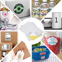 Hojas multiusos de vela Personalización Etiqueta blanca Etiquetas de papel autoadhesivas imprimibles A4