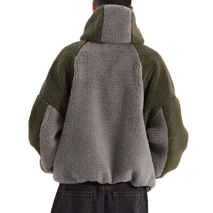 Sweat-shirt à capuche unisexe pour homme, style colorblock, impression numérique, sherpa moelleux, anti-boulochage, 100% coton - Product Image 4