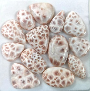 Magnifique lot de pierres précieuses Larimar rose 100 % naturelles, cristal de Thomsonite, prix de gros, qualité supérieure, pour bagues, pendentifs et cadeaux - Product Image 1