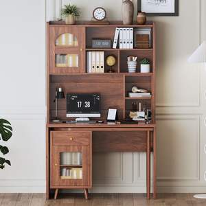 43x70 pouces bureau de jeu bureau rotatif à 90 degrés tiroir de rangement armoires étagères pour étude travail maison bureau salon - Product Image 4