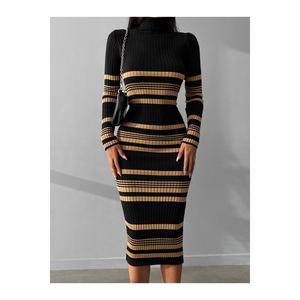 Abito a maglia a maniche lunghe da donna-TYCLZHLJ5N170132223211976
