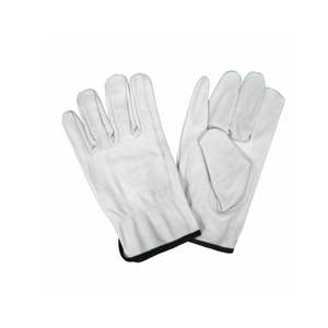 Nouveaux gants de conducteur haute visibilité en cuir véritable avec dos en maille respirante et design antidérapant pour le travail en entrepôt, pour hommes - Product Image 1
