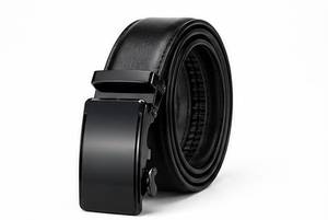 Ceinture automatique en cuir véritable pour homme, couleur unie, boucle en alliage, style formel, moulage monobloc, design durable, taille personnalisable - Product Image 6