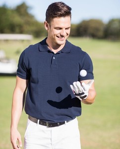 Polo à manches courtes pour homme avec poche, décontracté, en coton tricoté respirant, couleur unie, coupe classique, personnalisable - Product Image 5
