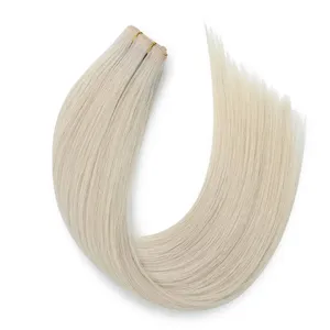 Peluca de Cabello Humano Remy Indio Rubio Platino con Parte en U, Larga, 100% Densidad, Base de Seda, Doble Trama, Longitud Personalizable - Product Image 2