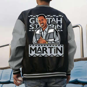 Chaqueta universitaria de cuero y lana de diseño personalizado con zapatos a juego, chaquetas de béisbol con letras bordadas para hombre - Product Image 2