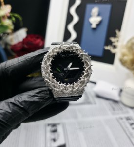 Montre numérique de sport unisexe, boîtier argenté, bracelet en caoutchouc, 42 mm, boucle brillante ronde, résistante à l'eau 20 BAR - Product Image 1