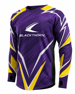 Camiseta de Paintball Sublimada por Completo con Logotipo Personalizado al por Mayor, 100% Poliéster, Parte Trasera de Malla, Resistente al Viento, UPF 50, Cierre con Cordón - Product Image 5