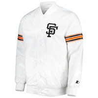 Veste universitaire en satin blanc des San Francisco Giants