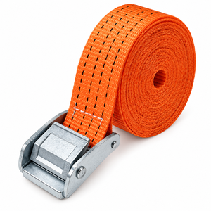 Sangle de cargaison à boucle à came en polyester de 50 mm, 800 kg, sans crochet, pour la fixation de charges lourdes, le transport en remorque, l'usine - Product Image 1