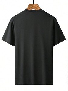 <b>Men's</b> <b>Animal</b> Print O-Neck Short Sleeve T-Shirt Casual Knitted Oversized Fit Breathable 100% Cotton 300g - Product Image 3