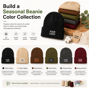 <span class=keywords><strong>Gorro</strong></span> de punto personalizado con logo de oso bordado, cálido para <span class=keywords><strong>invierno</strong></span>, con dobladillo, unisex para hombre, mujer y <span class=keywords><strong>niño</strong></span>, <span class=keywords><strong>gorro</strong></span> de esquí. - Product Image 5