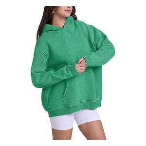 Sudadera con Capucha Vintage de Invierno Unisex de Felpa Francesa Oversize de Poliéster y Algodón Lavado al Ácido con Bolsillo y Detalle de Piedra, de Peso Pesado - Product Image 4