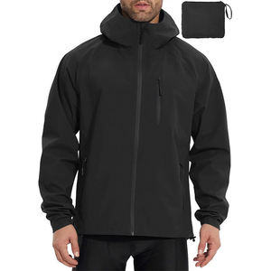 Custom <b>Mens</b> <b>Rain</b> <b>Coat</b> Windbreaker Zipper Jacket Waterproof <b>Rain</b> Waterproof <b>Rain</b> Jacket With Custom Logo - Product Image 2