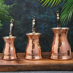 Cafetera Turca de Cobre Hecha a Mano, Olla para Preparar Café Árabe, Cezve, Olla Calentadora de Café para Cocina o Cafetería - Product Image 3