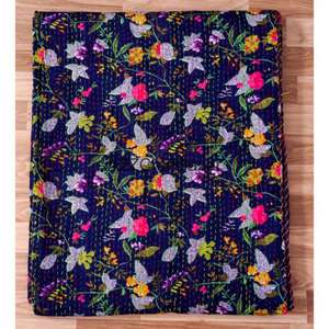 Edredón Kantha Vintage Bordado a Mano, 100% Algodón Puro, Reversible, Ecológico, para Todas las Estaciones, para Uso en el Hogar y Hoteles - Product Image 5