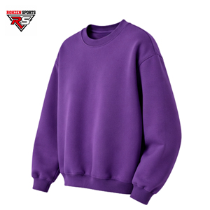 2026 Autumn Winter Men's Embroidered <b>Fleece</b> Casual Neck <b>Sweater</b> Solid Color Lined Anti-Pilling Loose Fit Pullover Sweatshirt - Product Image 4