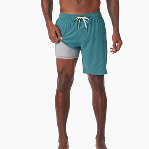 Shorts décontractés pour hommes, couleur personnalisée, logo frontal, 100% nylon toile, écologiques, motif uni, imperméables, style streetwear - Product Image 2