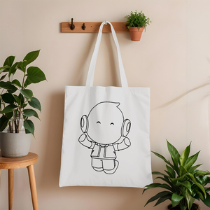Sacs de courses personnalisables en coton 100% de qualité supérieure, imprimés, vente en gros, provenant d'un fournisseur indien. - Product Image 3
