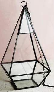 Terrario Colgante de Vidrio Geométrico de Diseño con Acabado Premium, Ideal para Decoración del Hogar, Oficina, Cafetería y Fiestas, de la India - Product Image 3