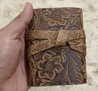 Carnet de voyage portable personnalisable unisexe en cuir vintage, couverture rigide, reliure cousue, cadeau, utilisation sur le terrain, 100 feuilles