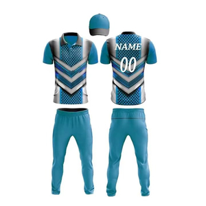Nouvel ensemble uniforme de cricket 2026 à séchage rapide et respirant, col en V, manches courtes, réversible double face, 100 % polyester, logo personnalisé - Product Image 5