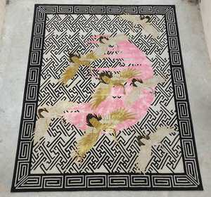 Alfombra Tejida a Mano, Diseño Tradicional Indio Rojo, Alfombra de Lana, Pelo Suave y Denso, para Sala de Estar, Decoración del Hogar - Product Image 5