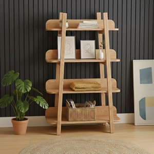 Modern Wooden Ladder Bookshelf For Living Room Bedroom Office Plant Stand Decorative Storage Display <b>Rack</b> Home Furniture - Product Image 2