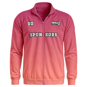 Veste de survêtement en polyester avec logo personnalisé par transfert thermique par sublimation, fermeture éclair intégrale, nom d'équipe personnalisé, OEM ODM Factory - Product Image 1