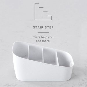 ShelfBin 4-Tier Stairstep Raised Divided Bin Organizer BPA-Free Storage Caddy for <b>Kitchen</b> <b>Pantry</b> Cabinet - Product Image 2