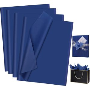 20 Sacchetti Regalo in Carta Velina Blu 20 x 14 Pollici, 160 Fogli, Confezione Grande per Artigianato Fai-da-Te e Confezioni Regalo Natalizie - Product Image 1