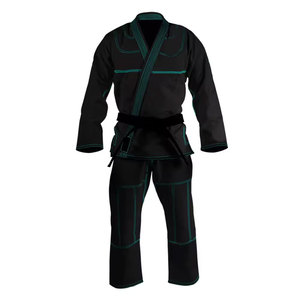 <b>Red</b> Judo Gi Uniform Adult Unisex 100 Cotton Durable Martial Arts Wear with Black <b>Belt</b> Left Sleeve Logo - Product Image 1
