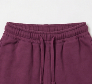 Ensemble de shorts amples en molleton 100 % polyester pour femme, coupe décontractée, taille mi-haute avec cordon de serrage, broderie effet vieilli - Product Image 4