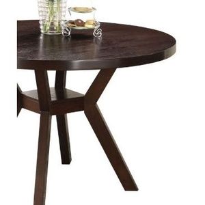 Set da Pranzo 5 Pezzi in Tessuto Grigio Drake e Finitura Espresso, Elegante e Accogliente per la Tua Casa - Product Image 5