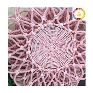 Rattan Wedding Placemat | Handwoven Charger <b>Plate</b> | Natural Table Setting | Bulk Vietnam Factory - Product Image 1