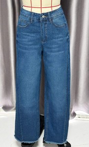 Pantalones Cargo de Mezclilla para Mujer, Color Personalizado, Cintura Media, Corte Recto Regular, Transpirables, Ligeros, con Parches y Agujeros - Product Image 6