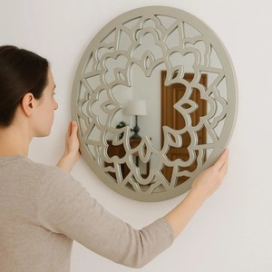 Bathroom <b>Makeup</b> <b>Table</b> High Quality Bone Inlay Most Popular Modern Wall Mounted Mirror Decoration Living Room Hotel Restaurant - Product Image 3