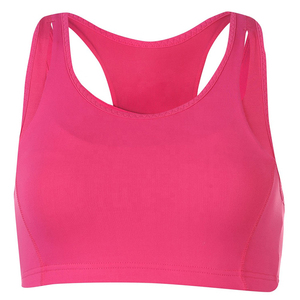 Women's Pink Seamless Sports Bra Spaghetti Strap Scoop Neck Solid Color Yoga Fitness Wear Medium Support - Product Image 2