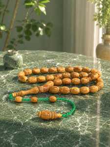 Tasbih classique en bois poli écologique, perles de prière islamiques faites à la main, chapelet musulman pour Dhikr quotidien, religieux - Product Image 4