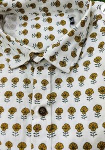 Camisa Casual de Algodón para Hombre, Corte Regular, Cómoda, Estampado Jaipuri, Antiarrugas, Transpirable, para Uso Diario, Trabajo y Precio al por Mayor - Product Image 4