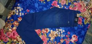 High Waist Elastic Holes Skinny <b>Jeans</b> <b>Women</b> Denim Casual Ripped <b>Blue</b> <b>Jeans</b> - Product Image 2