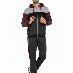 ชุดวอร์มผู้ชายแบบมีซิปเต็มตัวพร้อมกางเกงจ็อกเกอร์ ชุดกีฬาสำหรับออกกำลังกาย วิ่ง และชุดทีม - Product Image 1