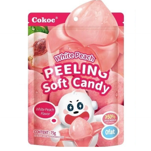 Cokoc Peach Flavored Peeled Gummy <b>Candy</b> 75g - Product Image 1