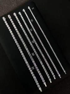 Bracelet tennis plaqué or 18 carats certifié IGI, serti de griffes, coupe brillante noir et blanc, design papillon hip-hop, unisexe, cadeau de fiançailles - Product Image 4