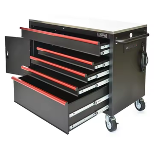 Armoire à outils roulante en acier à 5 tiroirs de grande capacité Station de travail de 132cm pour travaux mécaniques - Product Image 2