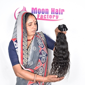 Extensiones de Cabello Humano Natural Indio Remy Sin Químicos, Ondulado, Doble Trama a Máquina, 100g - Product Image 6