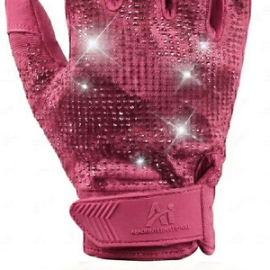 Guantes de Fútbol Americano Personalizados de Alta Calidad, Transpirables, con Pedrería, Color Rosa, para Hombre - Product Image 4