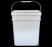 Contenedor Cuadrado de Plástico PP Blanco de 20L, Hermético y de Grado Alimenticio, con Tapa Abatible, para Envasado de Productos Químicos Líquidos, Industrias Technoplast - Product Image 2